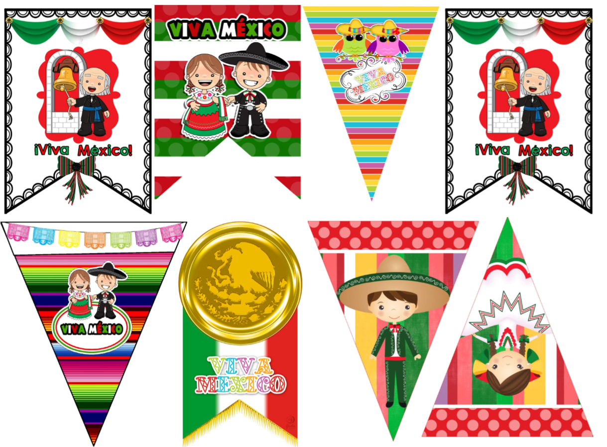 Lindos diseños para conmemorar el mes patrio, ¡Viva México! | Material  Educativo