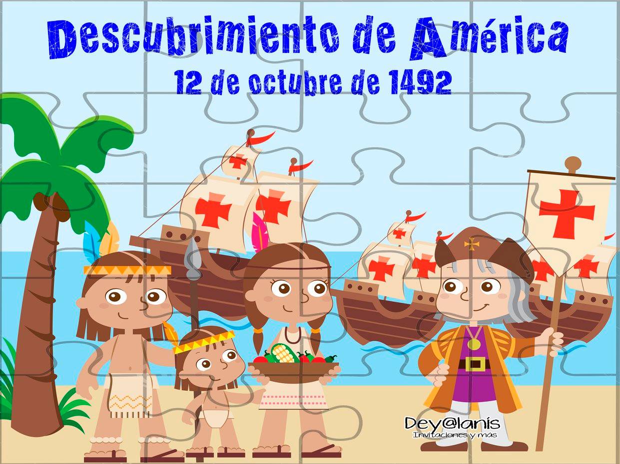 Excelentes dibujos y rompecabezas del descubrimiento de América 12 de  octubre | Material Educativo