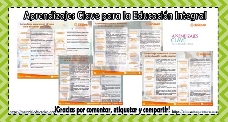 Aprendizajes clave para la educación integral – aprendizajes esperados ...