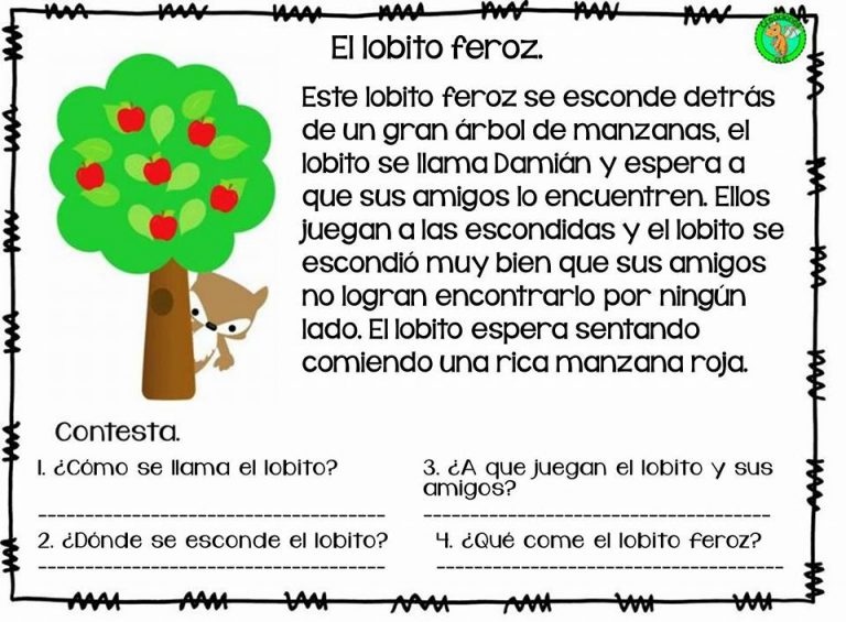 Maravillosas lecturas cortas con comprensión lectora para primer y