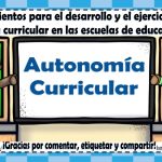Lineamientos para el desarrollo y el ejercicio de la autonomía curricular  para las escuelas de educación básica | Material Educativo