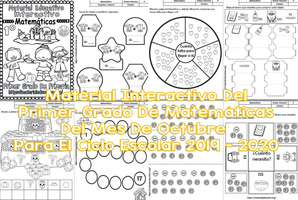Material interactivo del primer grado de matemáticas del mes de octubre