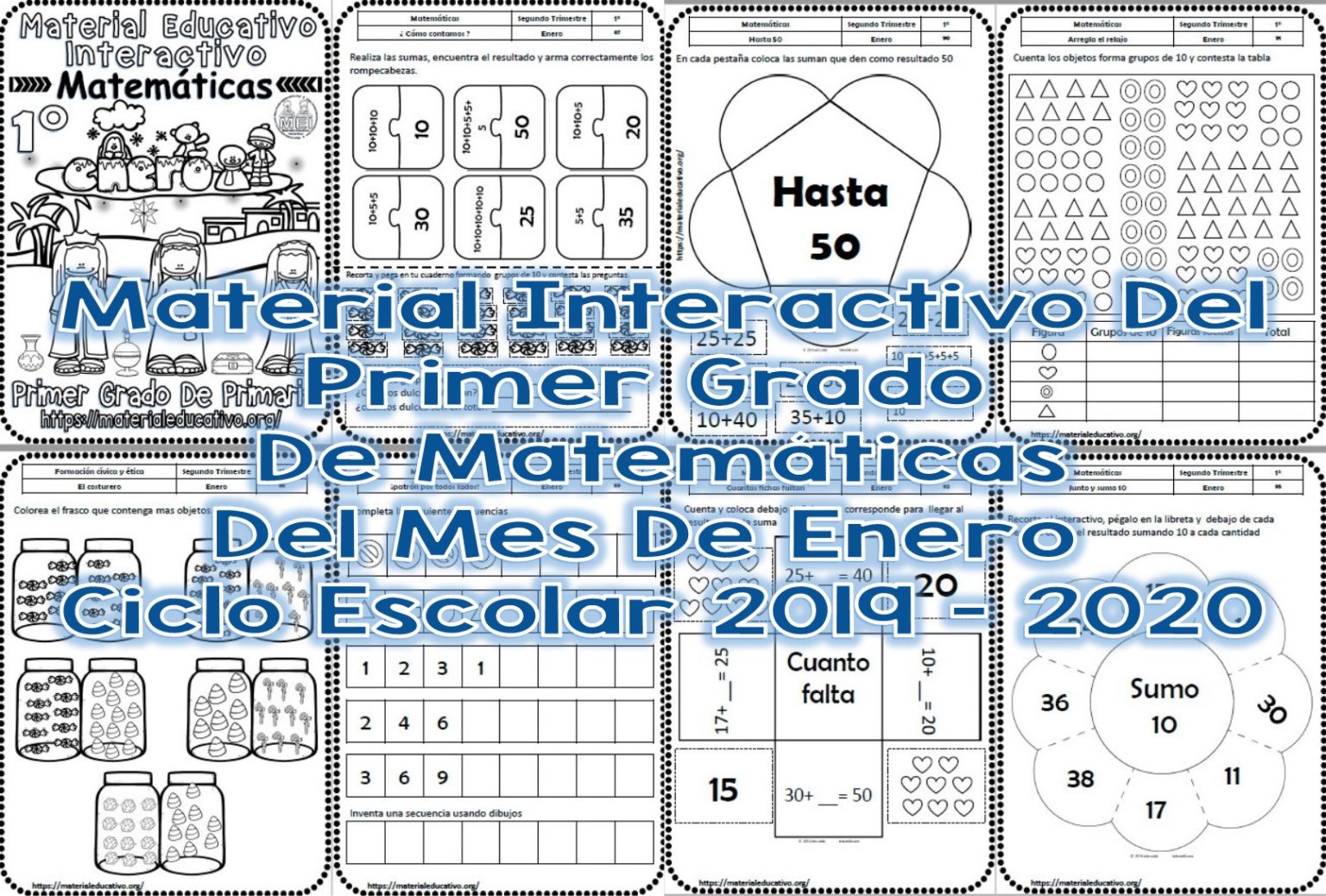 Material interactivo del primer grado de matemáticas del mes de enero ...