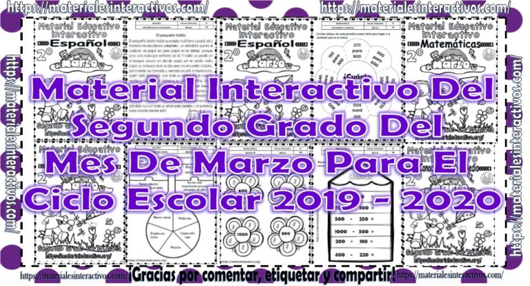 Material interactivo del segundo grado del mes de marzo para el ciclo