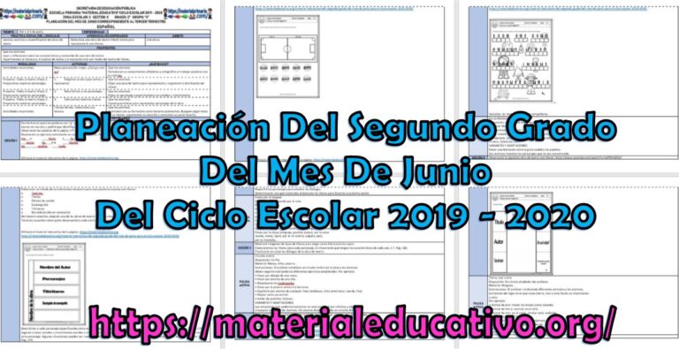 Planeaciones del segundo grado del mes de junio del tercer trimestre ...