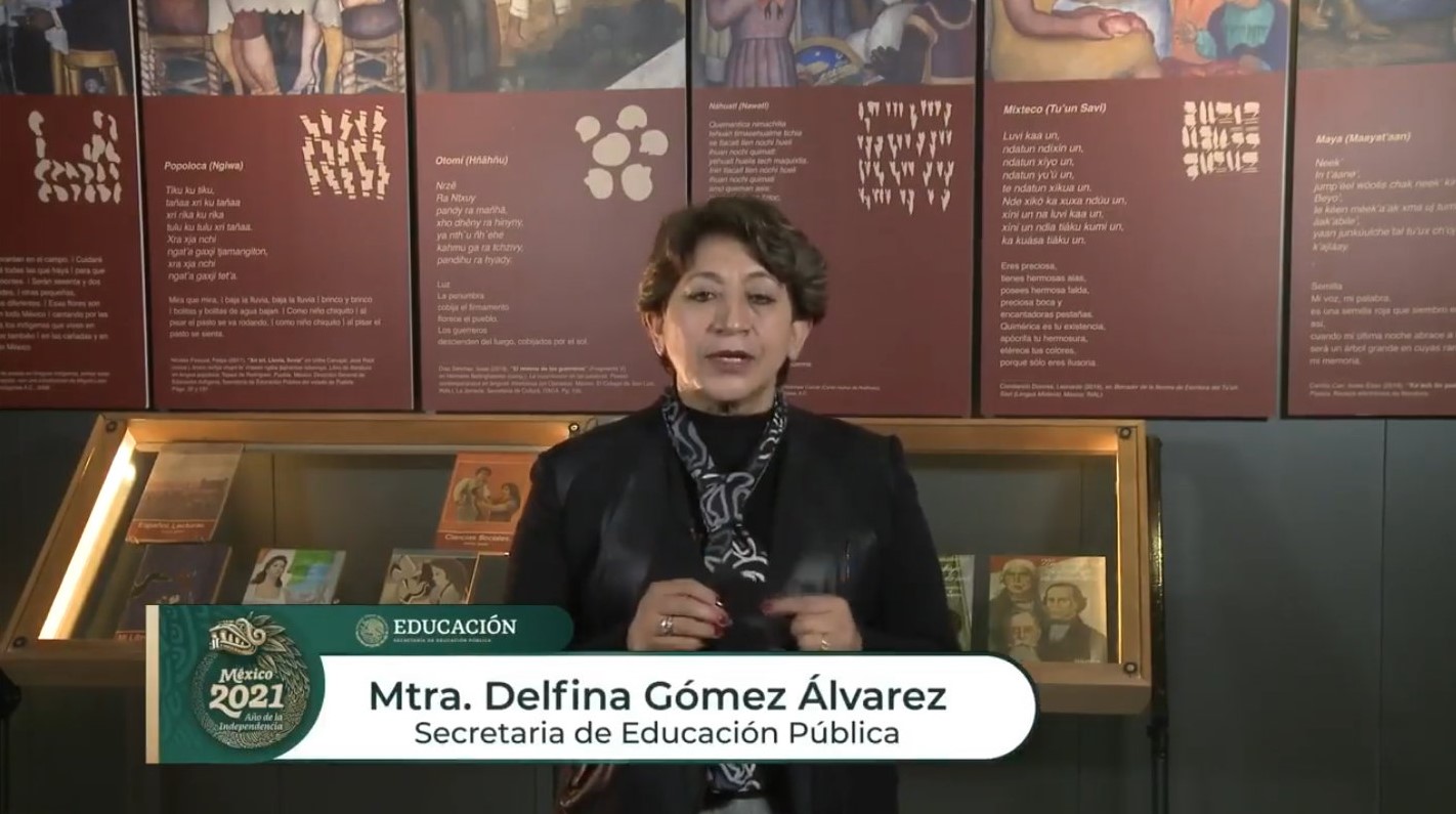 Video mensaje de la secretaria de educación pública Maestra Delfina Gómez Álvarez para la segunda sesión ordinaria del consejo técnico escolar del ciclo escolar 2021 - 2022