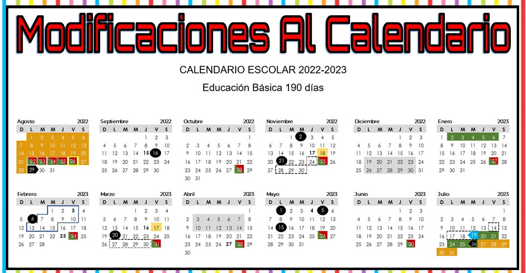 Modificaciones Al Calendario Del Ciclo Escolar 2022-2023