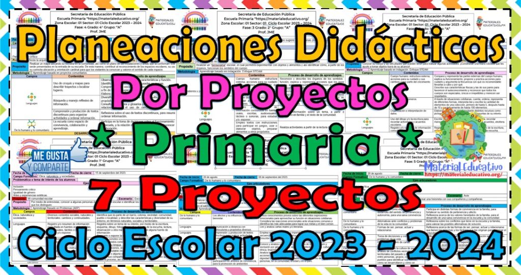 Planeaciones didácticas por proyectos completos de primaria del mes de ...