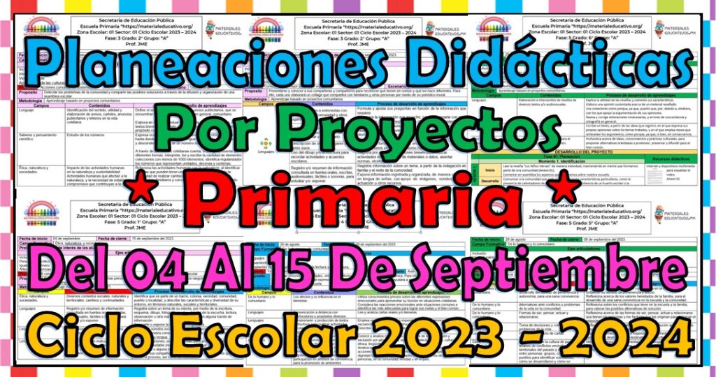Planeaciones didácticas por proyectos de todos los grados de primaria ...