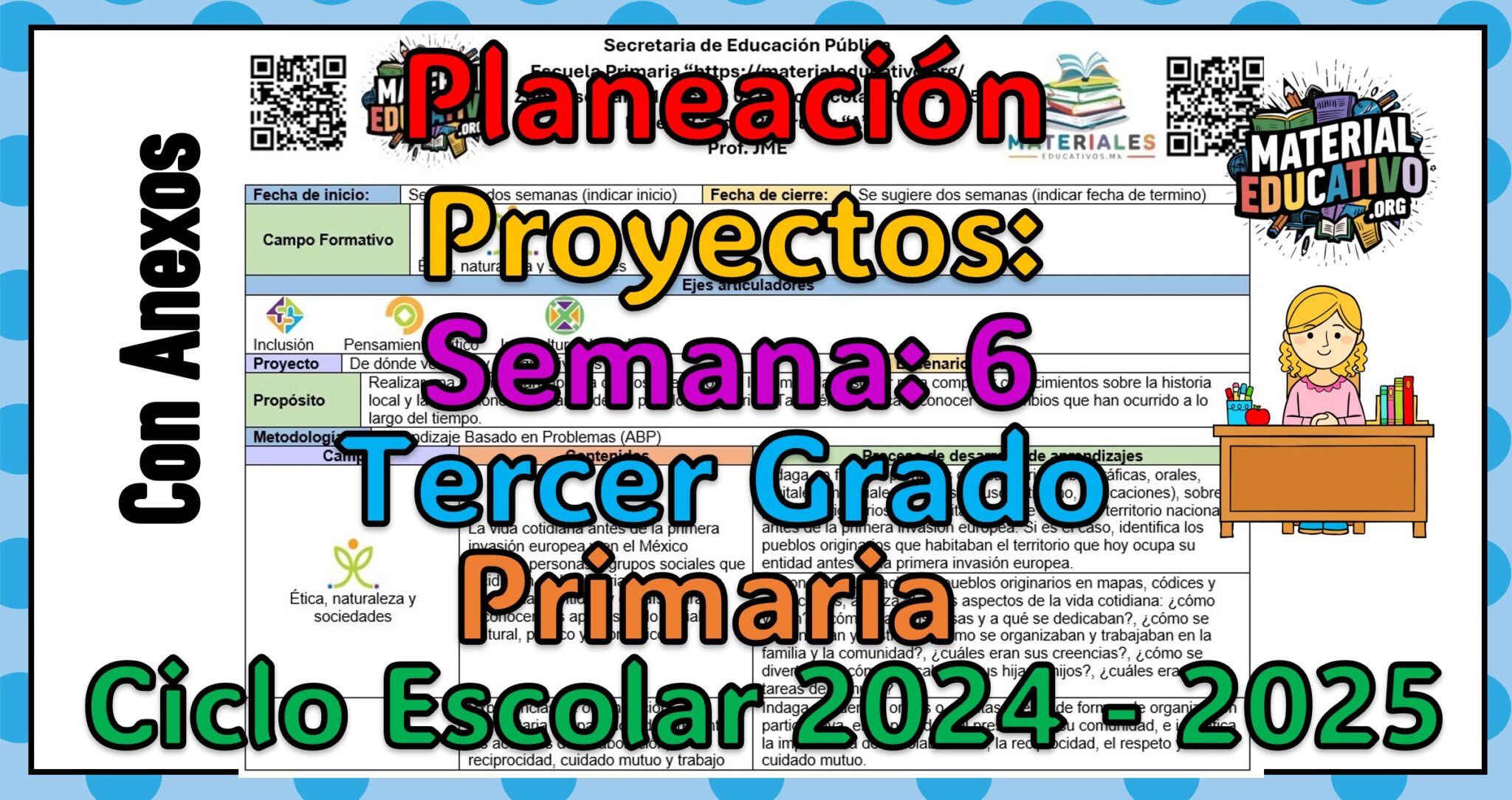 Planeación didáctica por proyectos del tercer grado de primaria semana ...