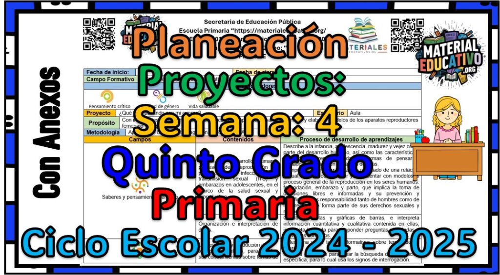 Planeación didáctica por proyectos del quinto grado de primaria semana ...
