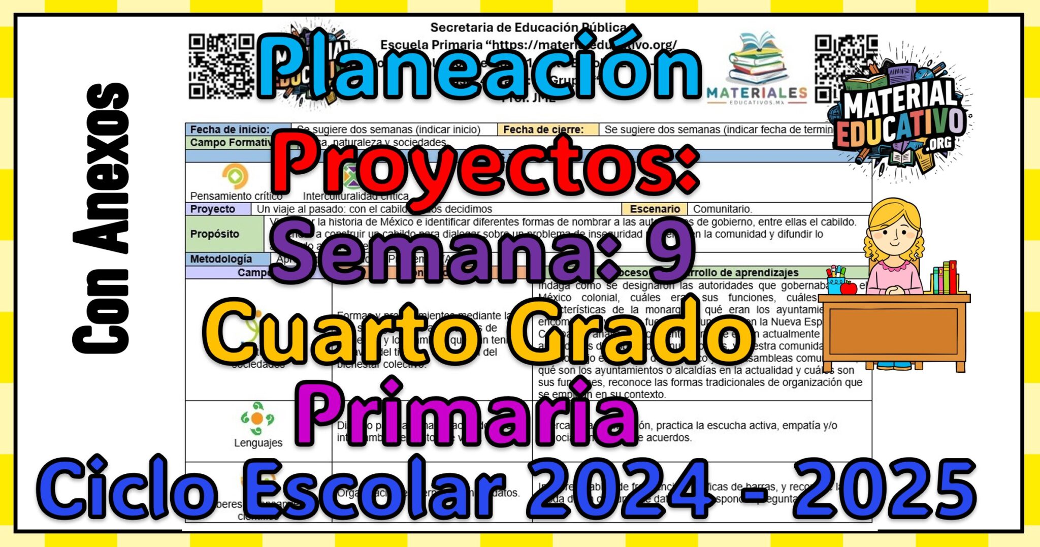 Planeación didáctica por proyectos del cuarto grado de primaria semana ...
