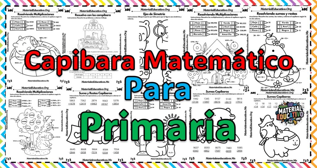 Capibara matemático para todos los grados de primaria