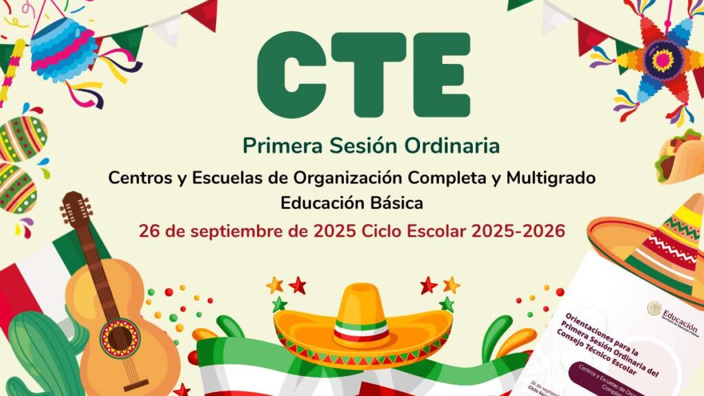 Presentación en PowerPoint, PDF y Canva de la Primera Sesión Ordinaria del Consejo Técnico Escolar de Docentes 2025 – 2026