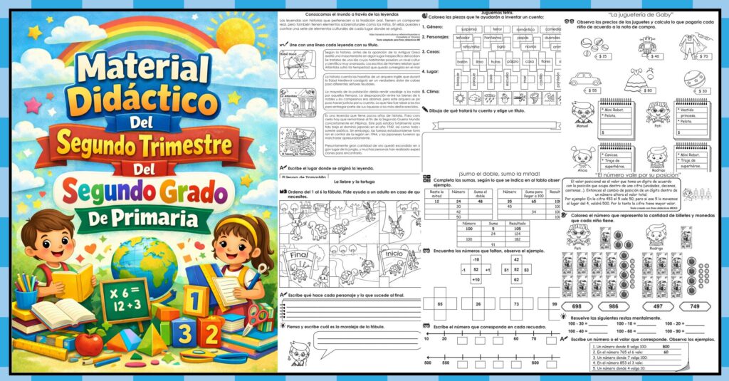 Material didáctico del segundo trimestre del segundo grado de primaria