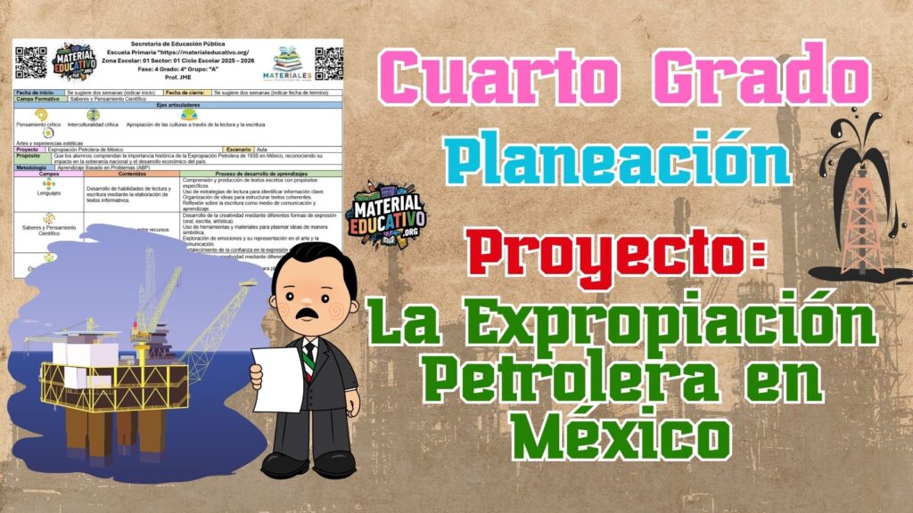 Planeación del cuarto grado de primaria proyecto la expropiación petrolera de México