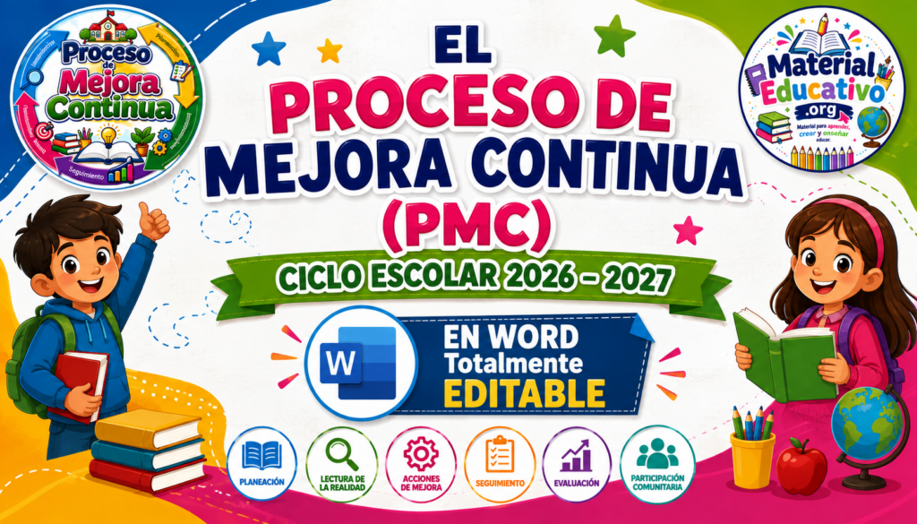 El Proceso de Mejora Continua Para El Ciclo Escolar 2026 - 2027