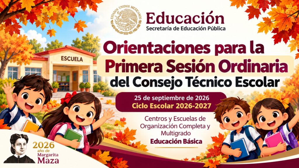Presentación En PowerPoint de la Primera Sesión Ordinaria del Consejo Técnico Escolar Para Docentes 2026-2027
