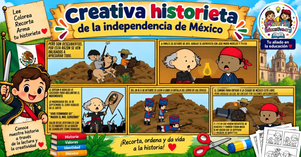 Creativa historieta de la independencia de México