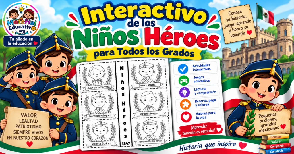 Interactivo de los Niños Héroes para Todos los Grados