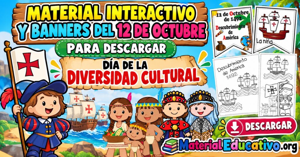 Material interactivo y banners del 12 de octubre para descargar | Día de la Diversidad Cultural