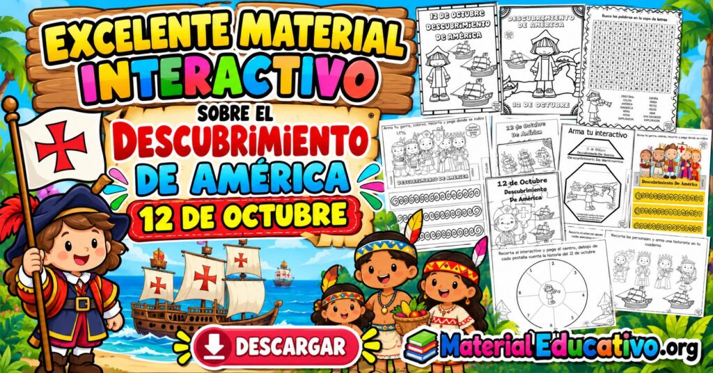 Material interactivo sobre el Descubrimiento de América 12 de octubre
